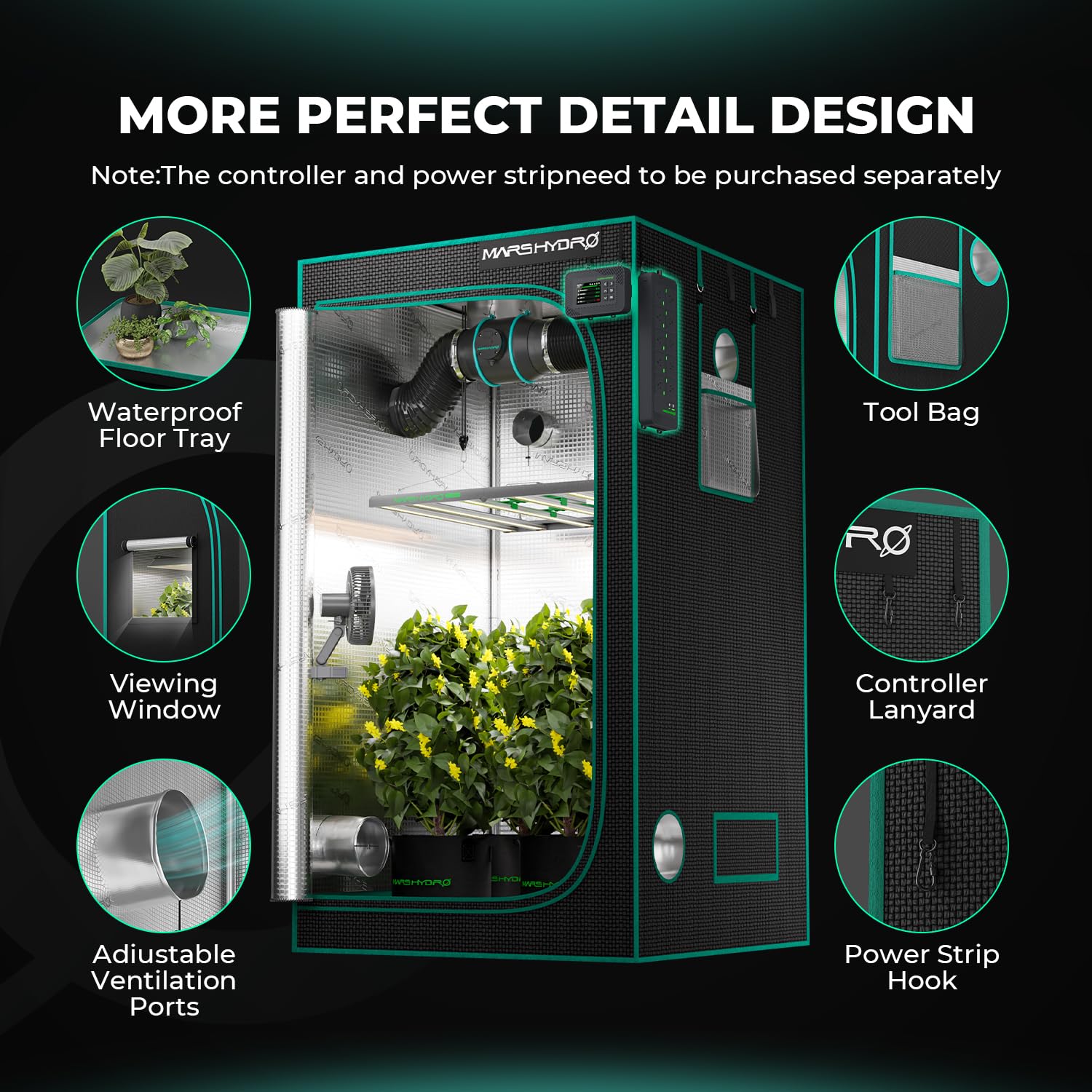 Amazon.com: MARS HYDRO Grow Tent 90 x 90 x 180 cm, Indoor Grow